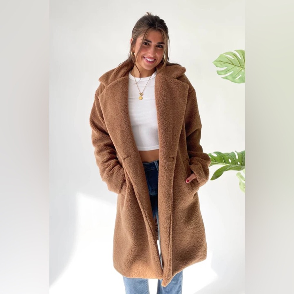 Grey bandit teddy coat